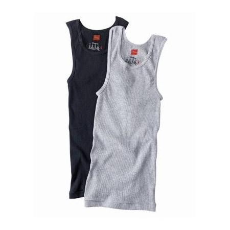 Hanesbrands 2PK MED BLKGRY TankTee 392DP2-M